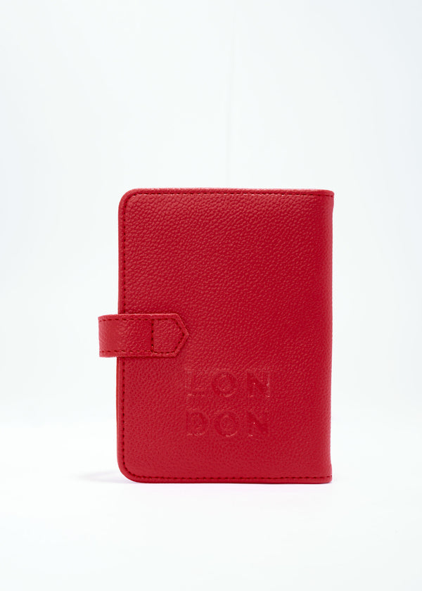 Porta Pasaporte London Rojo